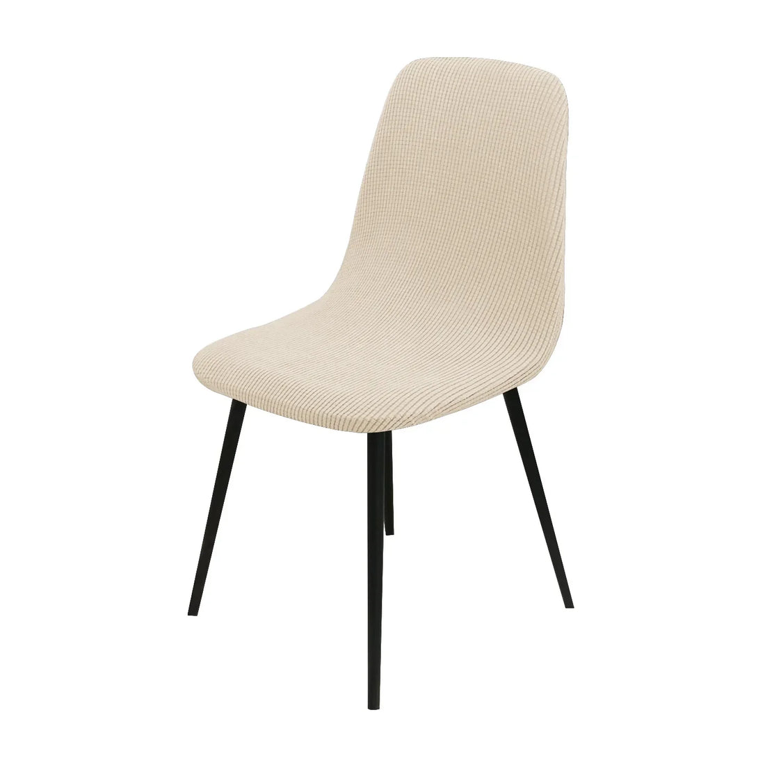 Jacquard Scandinavian Chair Cover Adjustable Round Back Seat Stool Chairs Cover for Dining Room Bar Shell Chairs 1/2/4/6 Pcs