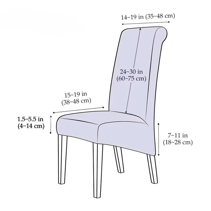 Large Size Banquet Adjustable Chair Cover Jacquard Chairs Spandex Cover Seat Covers for High Back Chairs Dining Room Hotel Home