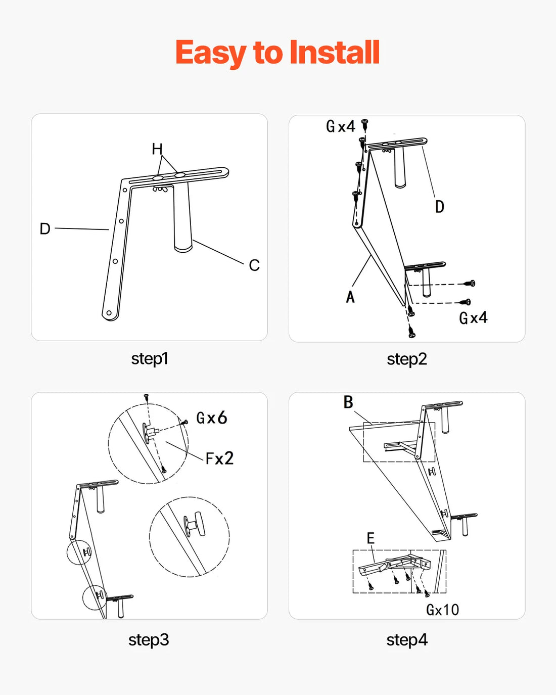 SucceBuy Balcony Hanging Table Folding Balcony Railing Table Outdoor Balcony Bar Table for Railings Serving Table for Patio Deck