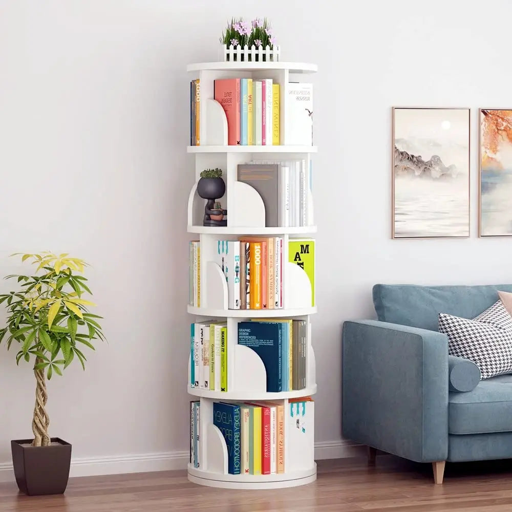 Wooden Bookcase Storage Cabinet Bookcases Bookshelves Rotating Corner Bookshelf Libreria Bambini Libreria Library Furniture