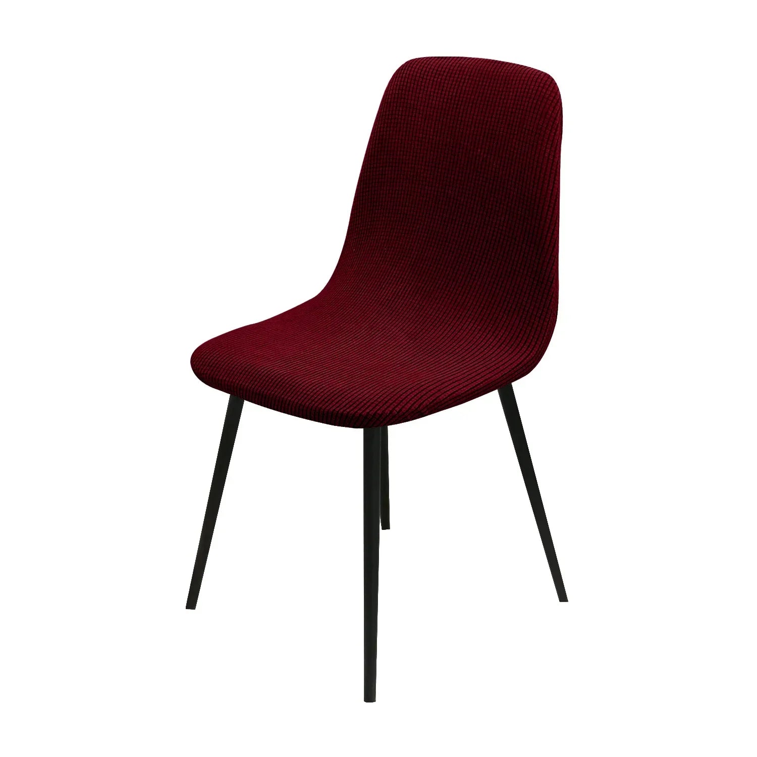 Jacquard Scandinavian Chair Cover Adjustable Round Back Seat Stool Chairs Cover for Dining Room Bar Shell Chairs 1/2/4/6 Pcs