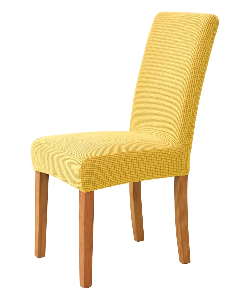 Spandex Dining Room Chairs Cover Jacquard Waterproof Cover For Chairs Washable Parsons Adjustable Seat Covers 2 4 6Set