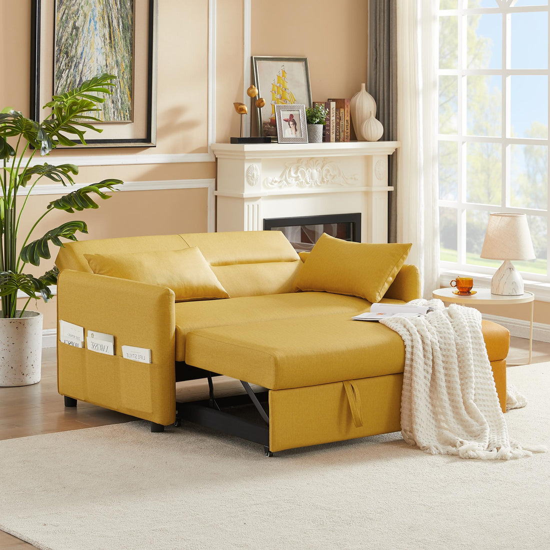 Leisure Loveseat Sofa for Living Room with 2 pillows