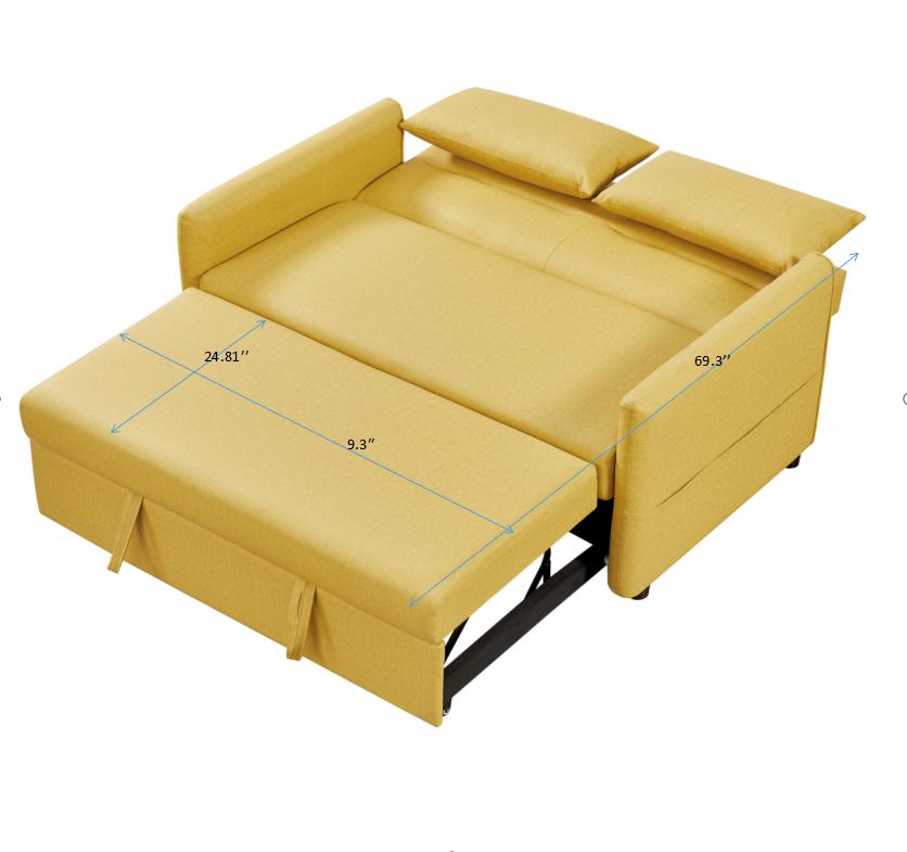 Leisure Loveseat Sofa for Living Room with 2 pillows