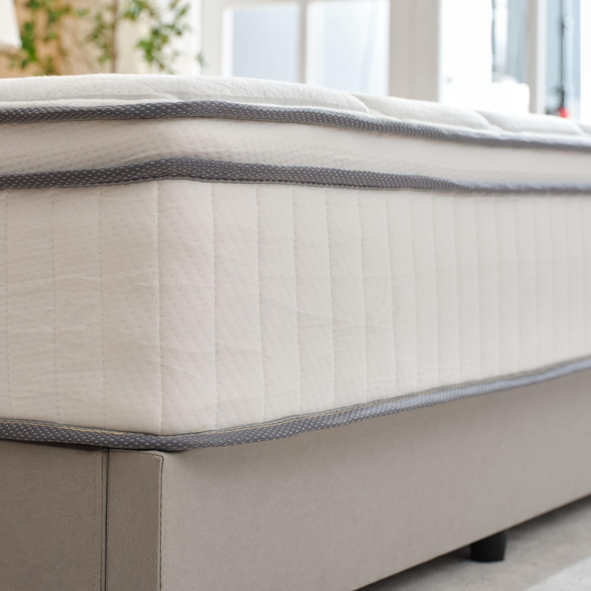 High Quality 10" Twin Diamond Innerspring Hybrid And Cooling Gel Memory Foam Mattress, Pressure Relief, And Motion Isolation