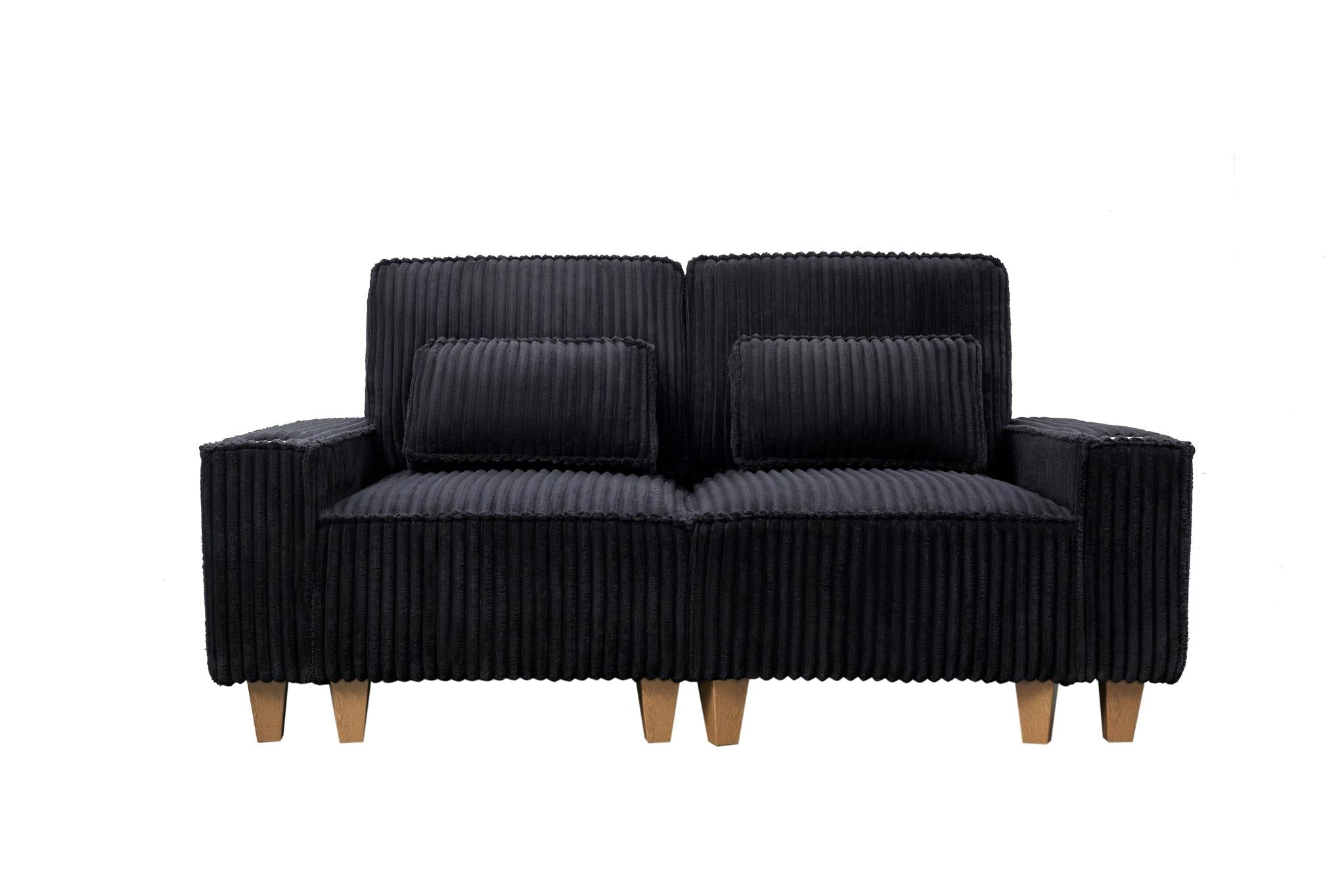 Corduroy Sectional Sofa with Cup Holder for Living Room（single sofa chair/2 Seater Loveseat/3 Seater sofa）