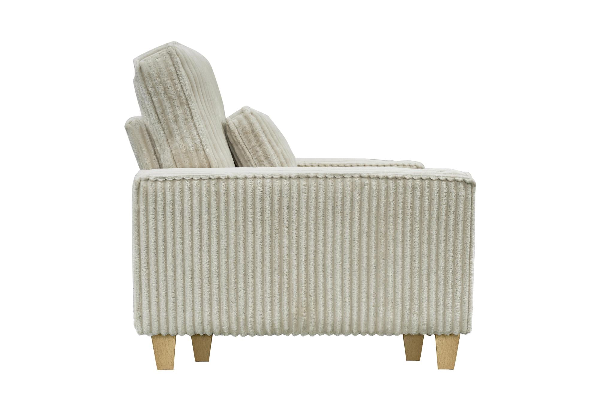 Corduroy Sectional Sofa with Cup Holder for Living Room（single sofa chair/2 Seater Loveseat/3 Seater sofa）