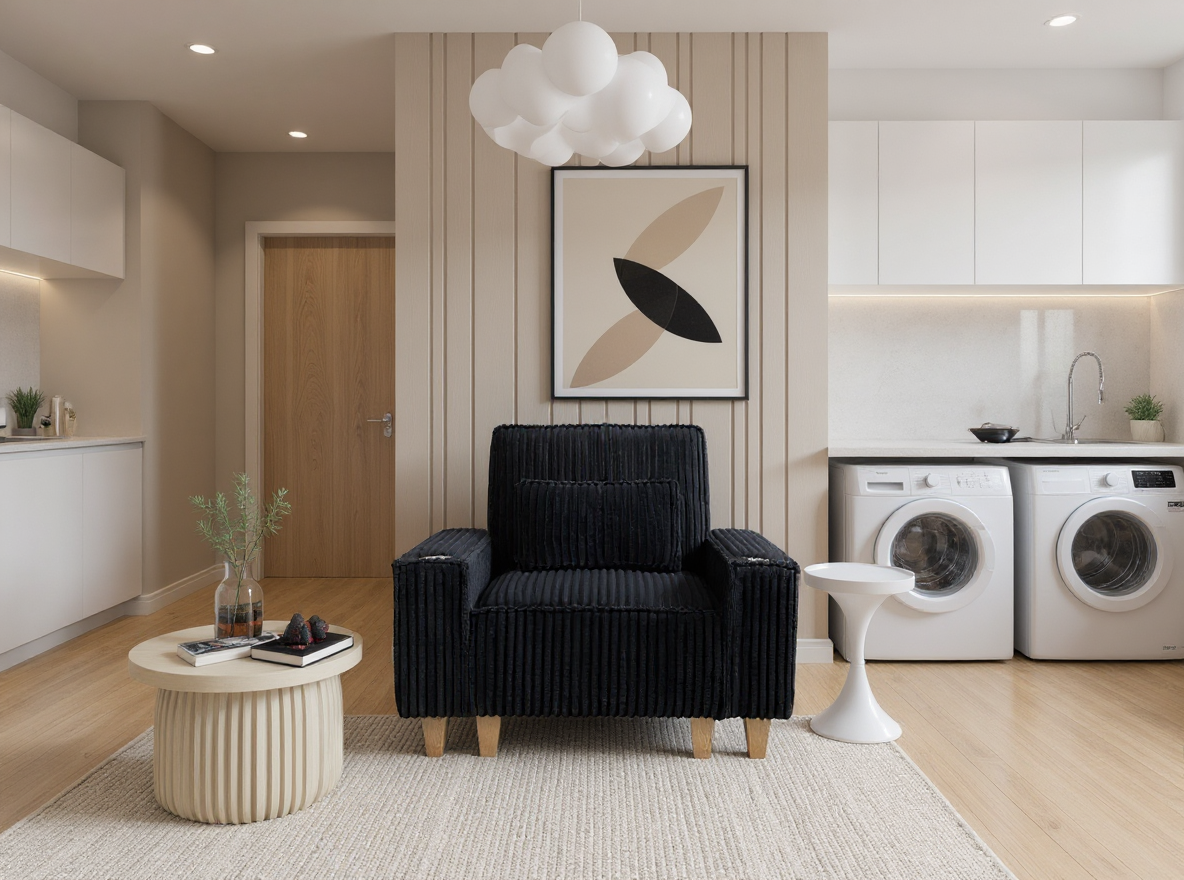 Corduroy Sectional Sofa with Cup Holder for Living Room（single sofa chair/2 Seater Loveseat/3 Seater sofa）