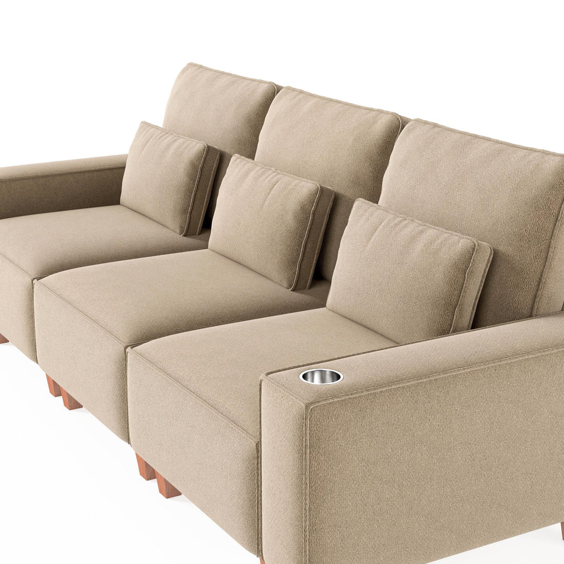 Sectional Sofa with Cup Holder for Living Room,Apartment,Bedroom