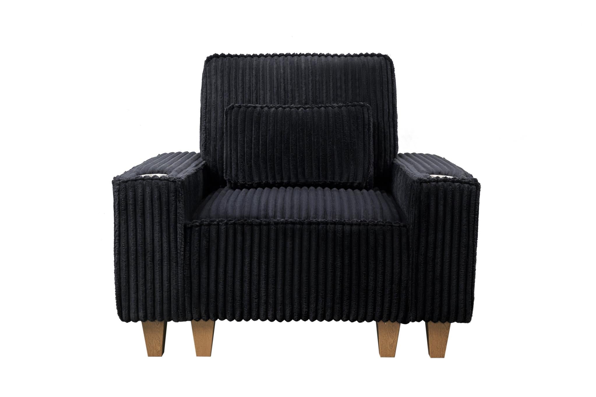 Corduroy Sectional Sofa with Cup Holder for Living Room（single sofa chair/2 Seater Loveseat/3 Seater sofa）