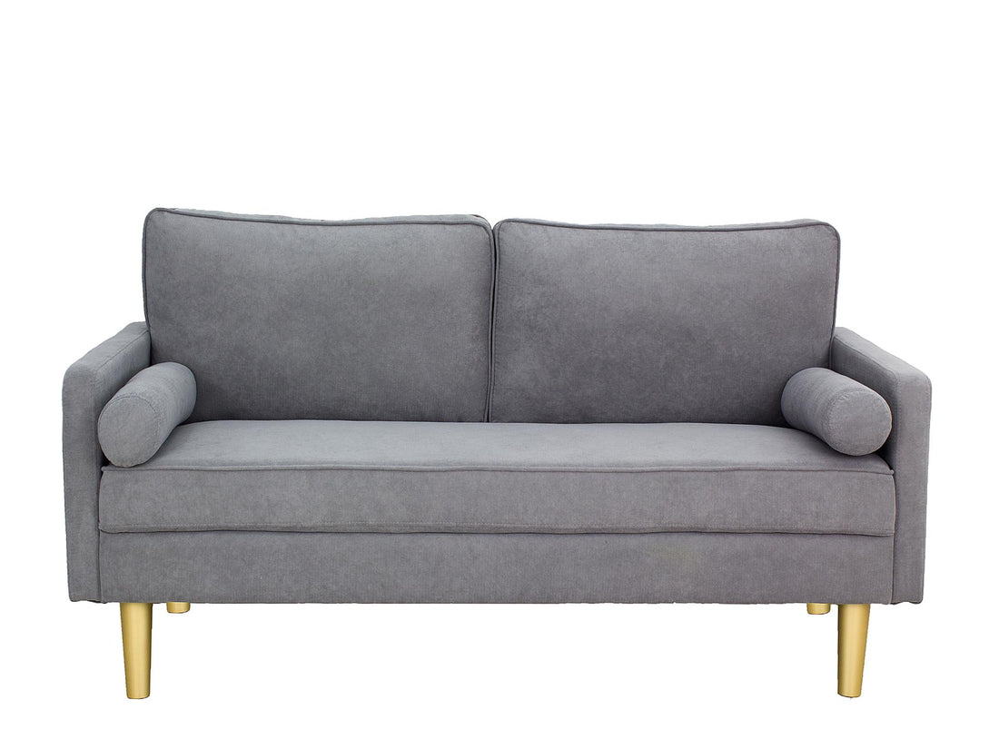 Linen Sofa Couch With 2 Pillows, Mid Century Modern Couches, 3 Seater  Couches For Bedroom Furniture, Home Office