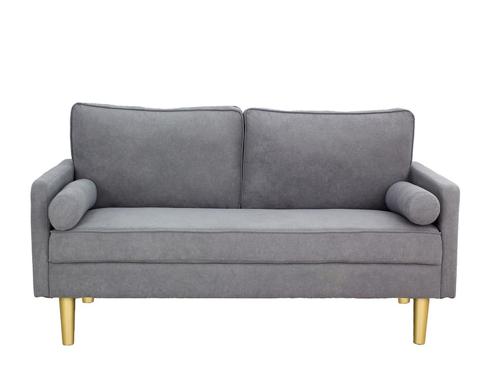 Linen Sofa Couch With 2 Pillows, Mid Century Modern Couches, 3 Seater  Couches For Bedroom Furniture, Home Office