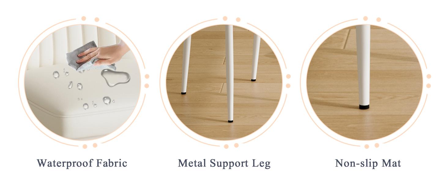 A set of 4 dining chairs, PU material high backrest seats and sturdy leg chairs, suitable for restaurants, kitchens, and living rooms.