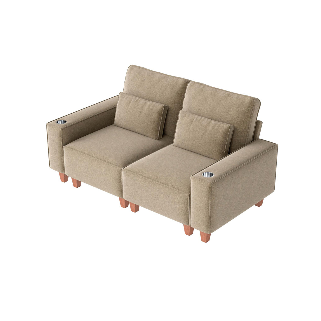 Sectional Sofa with Cup Holder for Living Room,Apartment,Bedroom