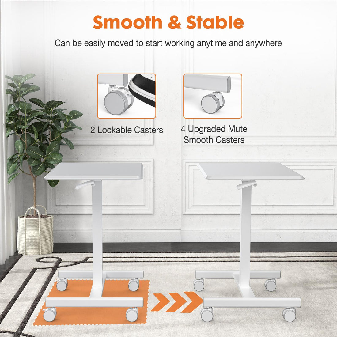 Small Standing Desk Mobile Standing Desk Adjustable Height