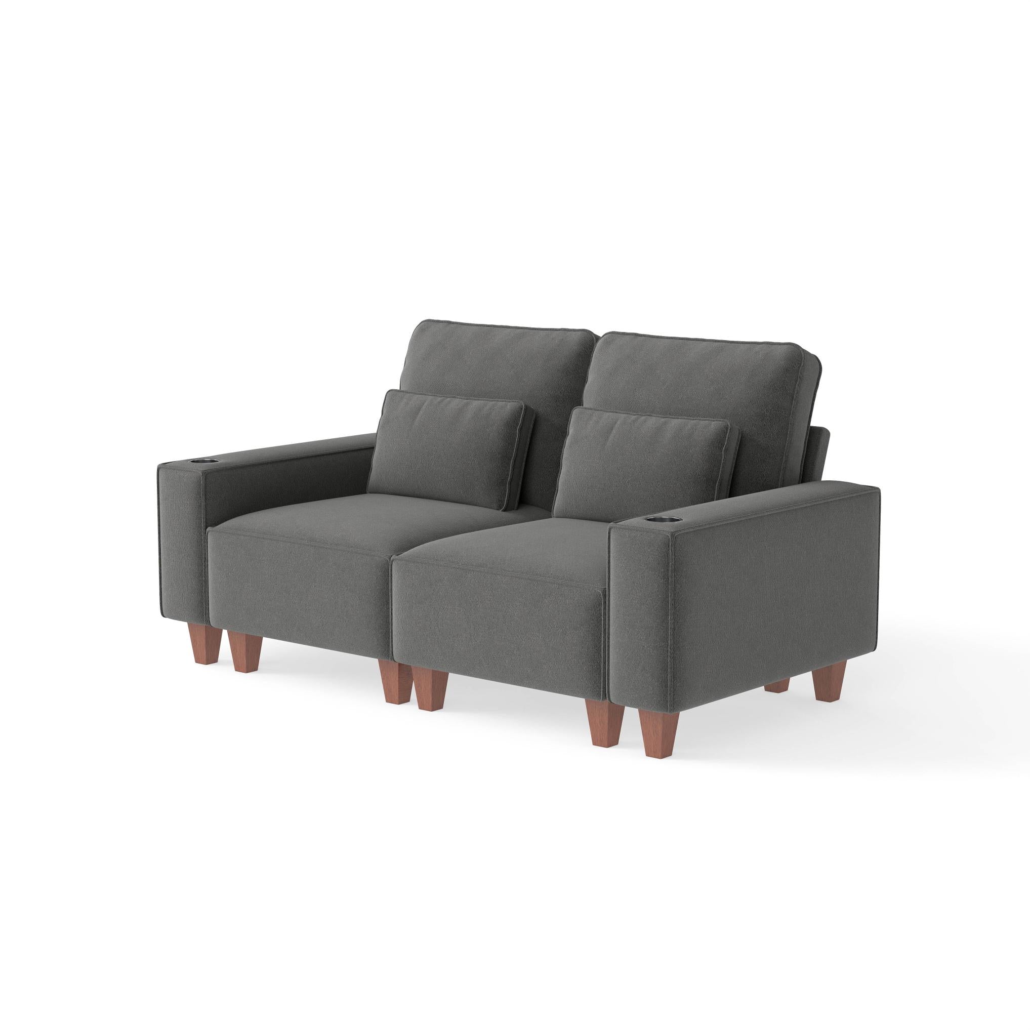 Sectional Sofa with Cup Holder for Living Room,Apartment,Bedroom
