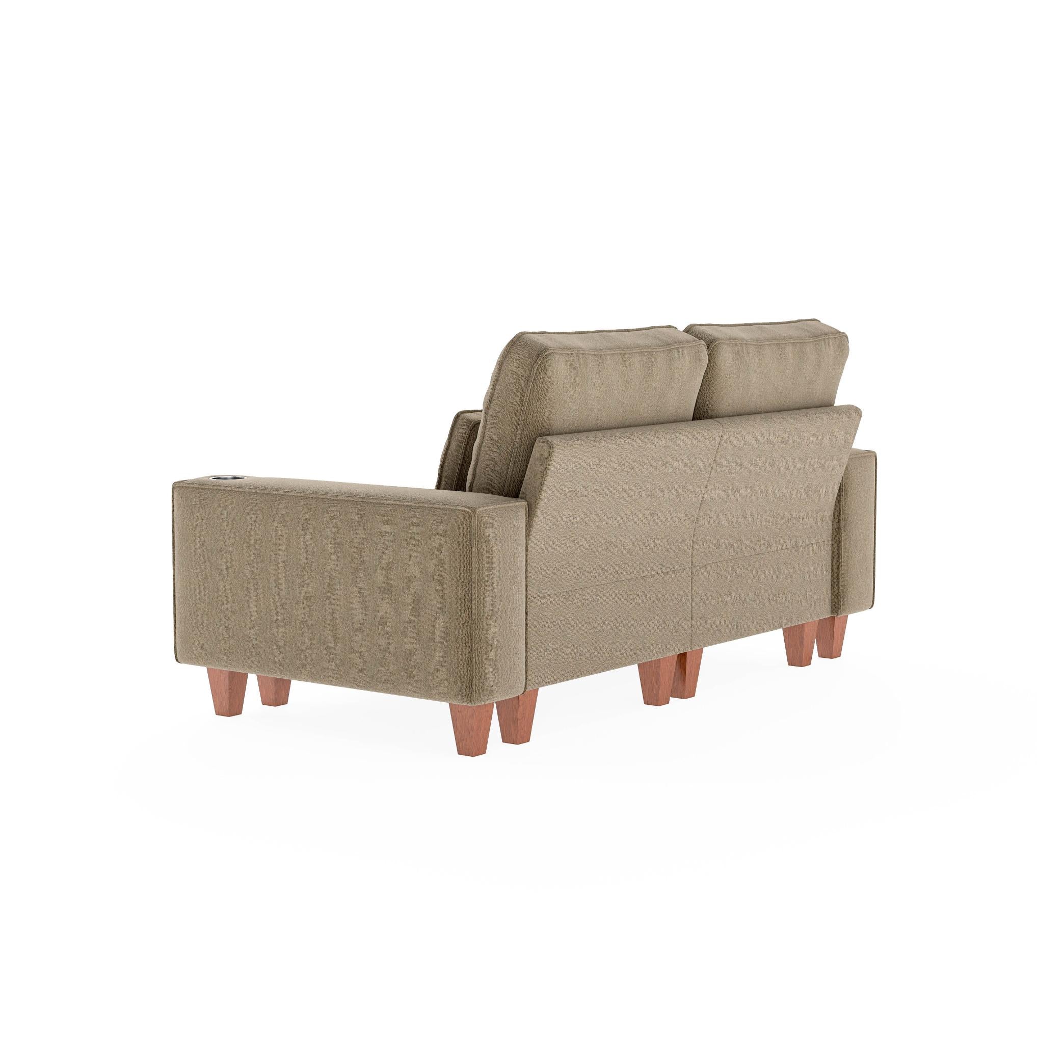 Sectional Sofa with Cup Holder for Living Room,Apartment,Bedroom