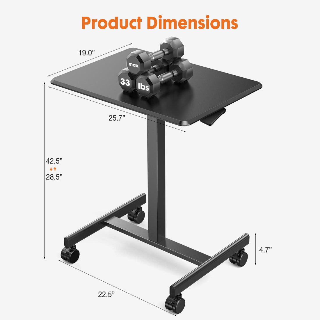 Small Standing Desk Mobile Standing Desk Adjustable Height