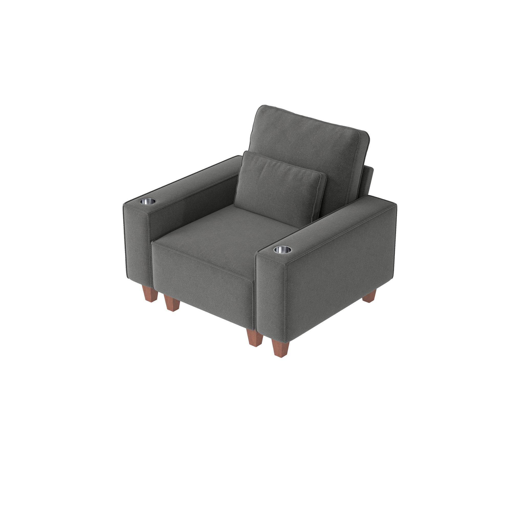 Sectional Sofa with Cup Holder for Living Room,Apartment,Bedroom