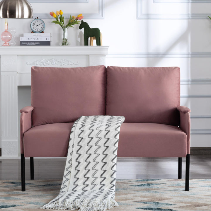 45.7” Metal Frame Loveseat Couch