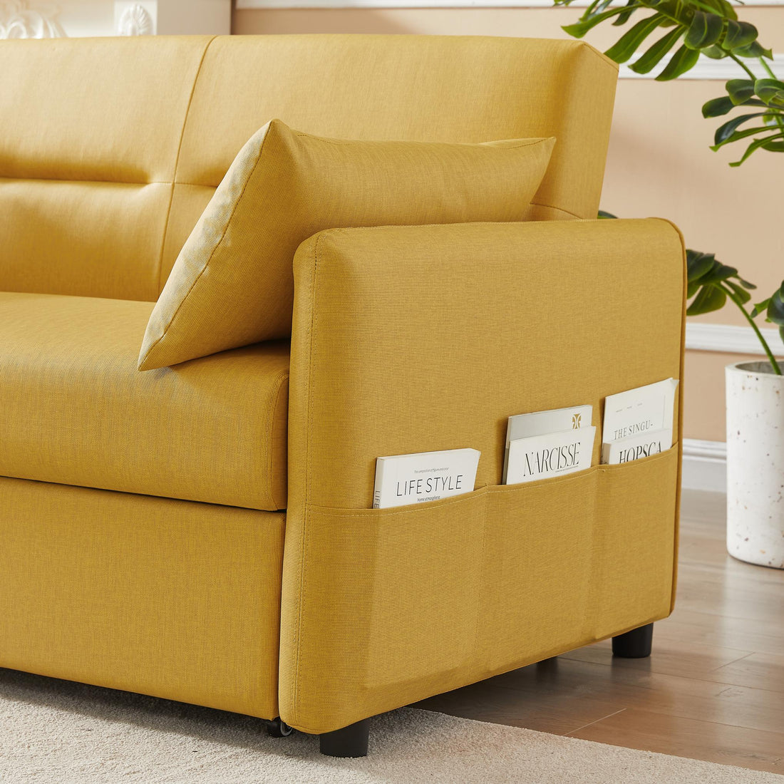 Leisure Loveseat Sofa for Living Room with 2 pillows