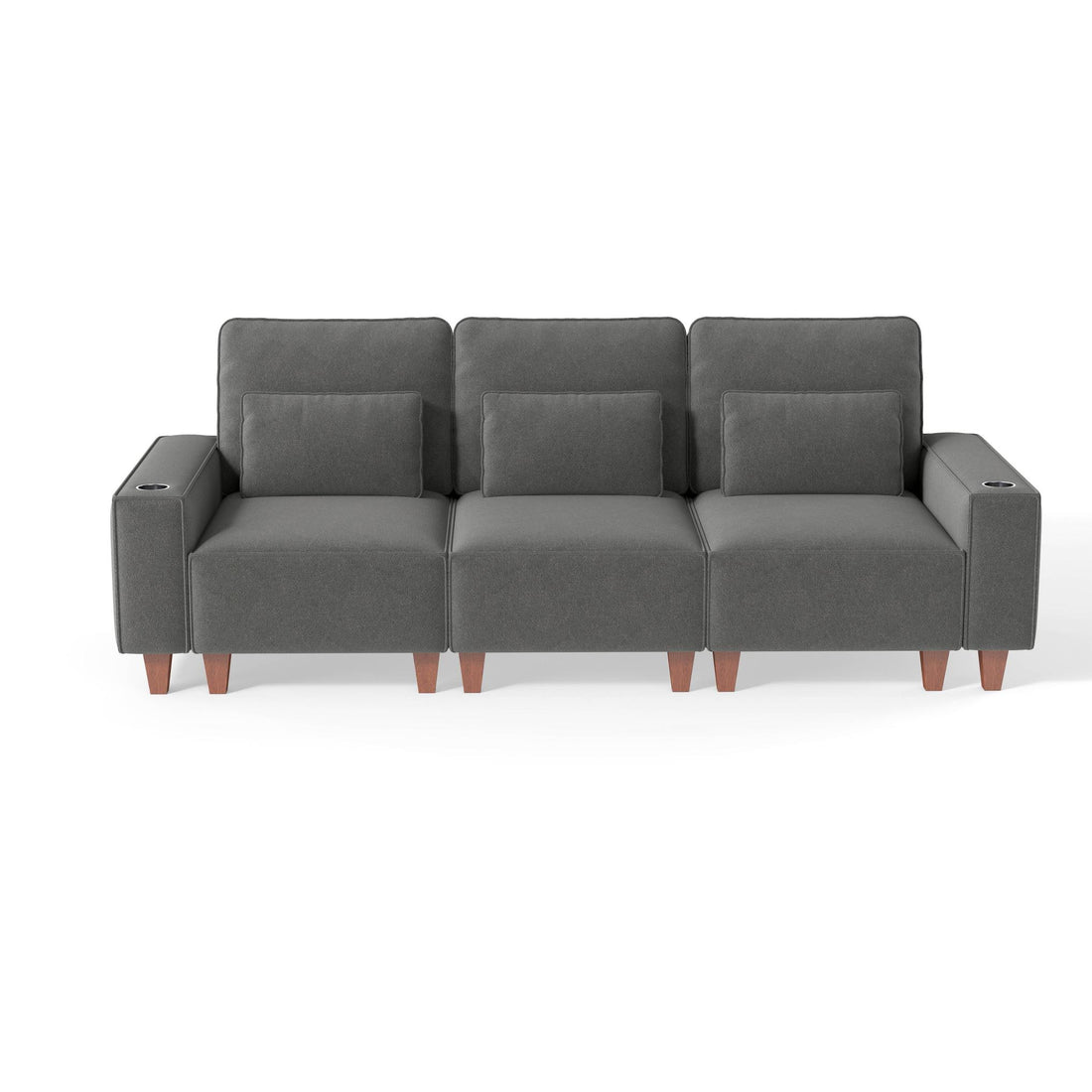 Sectional Sofa with Cup Holder for Living Room,Apartment,Bedroom