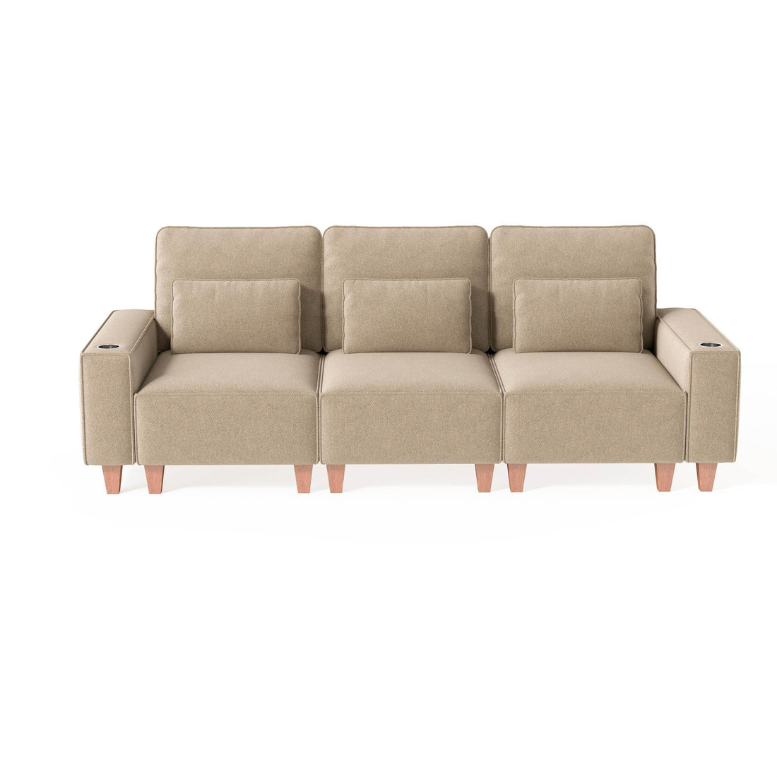 Sectional Sofa with Cup Holder for Living Room,Apartment,Bedroom